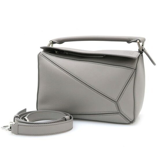 Loewe Puzzle Leather 2way Shoulder Bag Gray